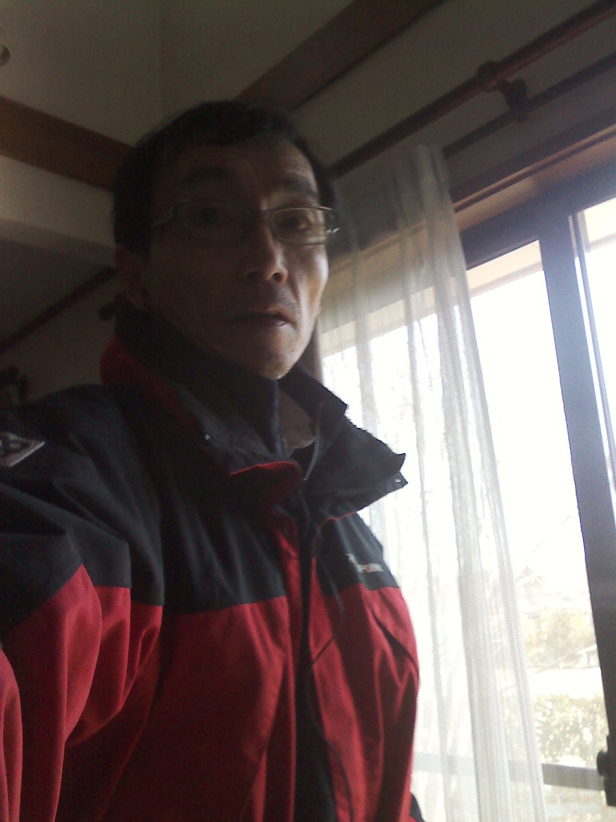 震災直後、思わず自分撮りしていた。